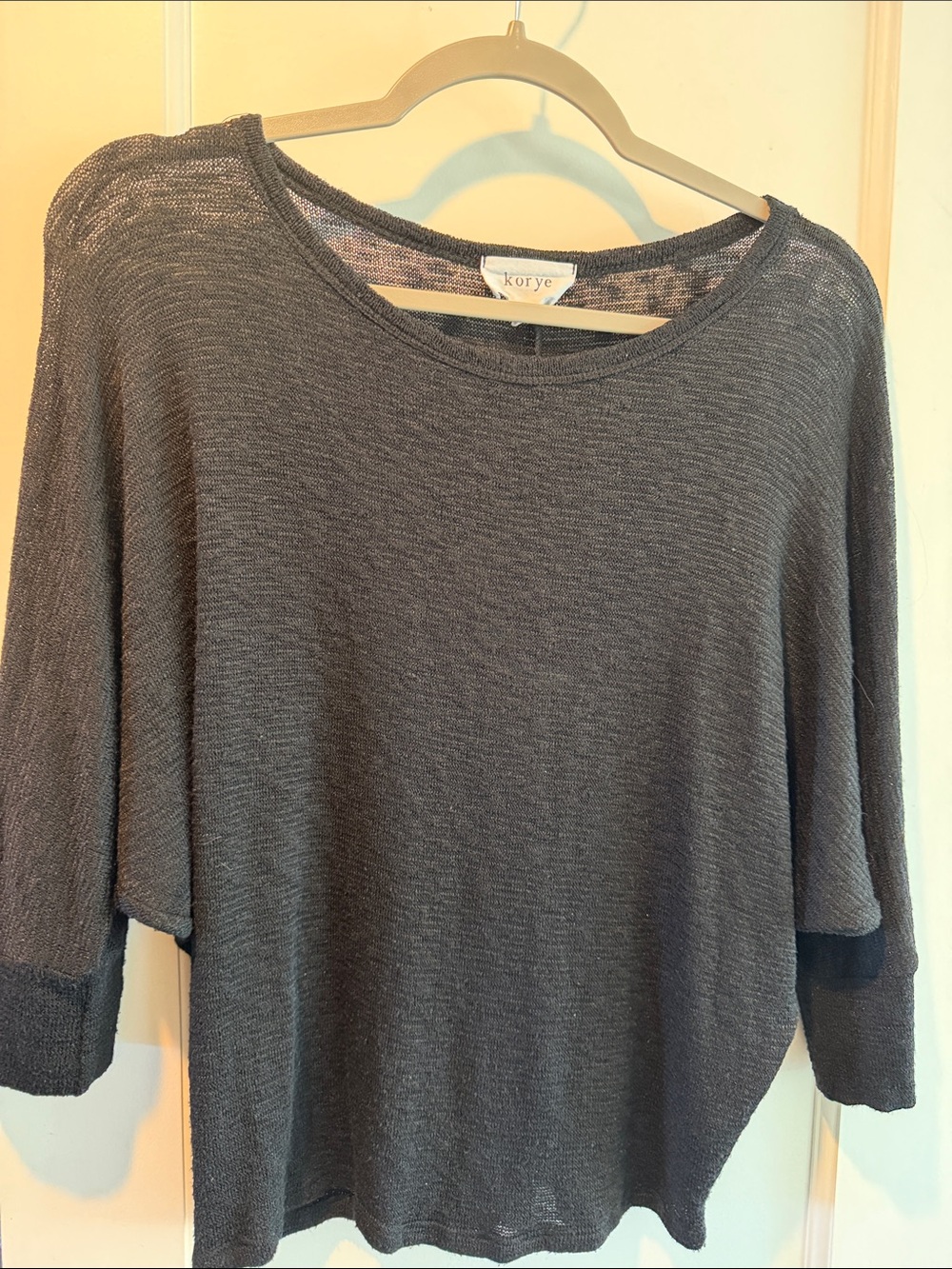 Korye Lightweight Black Knit Women's Top